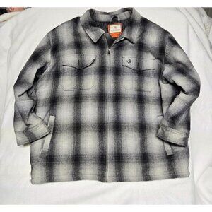 Legendary Whitetails Men's 3XT Plaid‎ Black and Gray Heavy Flannel Jacket